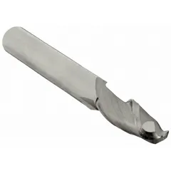 General purpose carbide ball end mill with a 20 mm mill diameter, 2 flutes, 38 mm length of cut, and 102 mm overall length. The ball nose shape enables 3D contouring, profiling, and slotting for producing smooth curved surfaces and complex geometries in metalworking and mold-making applications.