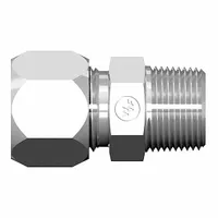 WEATHERHEAD Compression Fitting Adapter: 1/4 in OD x 1/2 in Pipe Size, 7/16-20 x 1/2-14 Thread Size (MPN 7205X04X08)