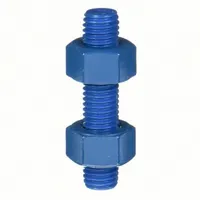 USA FASTENER Fully Threaded Stud: 1 1/4"-8 Thread Size, Steel, Grade B7, PTFE Coated, 4 PK (MPN B7-1.25-9.25)