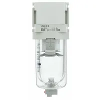 SMC Air Filter: Coalescing, 1/4 in NPT, 5 micron, 145 psi Max Op Pressure, Plastic Bowl, AF-D (MPN AF20-N02-Z-D)