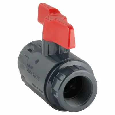 ASAHI 1-1/2 in PVC Straight One-Piece Ball Valve, 150 psi CWP, MPN 161071015 - PVC Ball Valves
