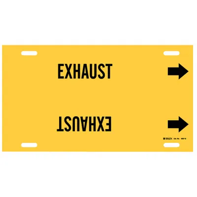 BRADY Exhaust Strap-On Pipe Marker - Exhaust Strap-On Pipe Markers