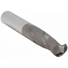 This general-purpose carbide ball end mill features a TiCN coating and two flutes. With a 5/32" mill diameter, 3/4" length of cut, and 2-1/2" overall length, it is suited for contouring, slotting, and die work in metalworking applications.