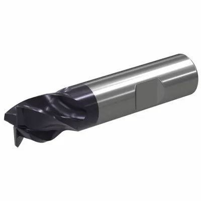WIDIA Corner Chamfer End Mill: Carbide, TiAlN Coated, 4 Flute, 1" Mill Dia, 4" LOC - Fast-Cutting Carbide Corner-Chamfer End Mills for Steel & Cast Iron