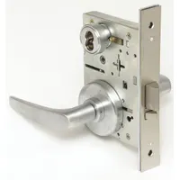 BEST Door Lockset: Storeroom Lever Locksets, Chrome, ADA Compliant, Interchangeable Core (MPN 45H7D16H626)