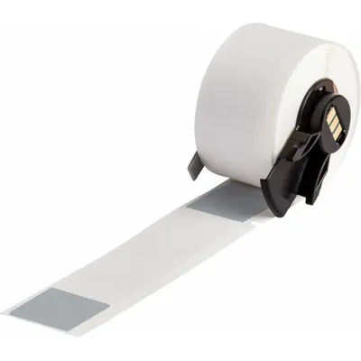 BRADY Wraparound Label: 4 in x 1 in, 1 in, Vinyl, Gray (Matte) - Brady Precut Label Rolls