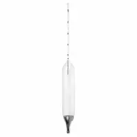 Alcoholometer: Alcohol Proof Plain Form, 40/60% Range, 0.2% Scale Divisions, Glass, +/-0.4% Accuracy (MPN 6613-H)