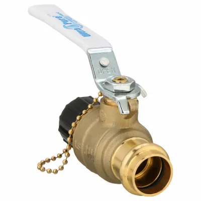 MILWAUKEE VALVE UPBA-480BH-34 Bronze Ball Valve with Dust Cap & Chain - Bronze Ball Valves with Dust Cap & Chain