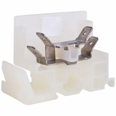 SQUARE D Terminal Block: DIN Rail Mounting Type, Faston Connector Wire Termination - Pass-Through Blocks