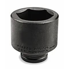 This 3/4" drive impact socket features a 40 mm metric, 6-point configuration for use with high-torque impact tools. With a standard length of 2 1/2 inches, it is suited for fastening and loosening heavy-duty fasteners in industrial and automotive applications.
