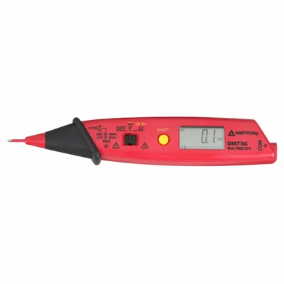 AMPROBE Digital Multimeter: Avg, CAT II 600V, 600 V Max AC Volt Measurement - Standard Feature Multimeters