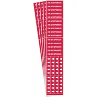Pipe Marker: Fire Auto Sprinklers, Red, White, Fits 3/4 in and Smaller Pipe O.D., With Arrows, 5 PK (MPN 7107-3C-PK)
