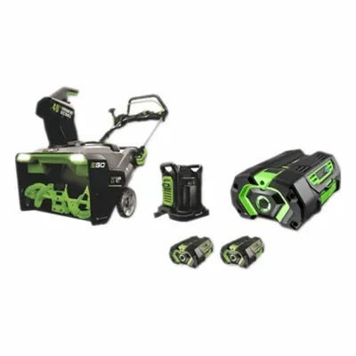 EGO Snow Blower 24" 2-stage, battery: 200° Chute Turning Radius, Cordless, Manual - Battery-Powered Snow Blowers