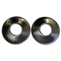 TAYMOR Rod Flange: 1 3/4 in Overall Wd, 2 1/2 in Overall Ht, Steel, Satin Nickel, 1 PR (MPN 01-9659SN)