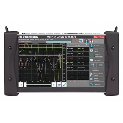 B&K PRECISION Paperless Recorder: B/C/E/J/K/L/R/S/T, 100V DC, DAS220-BAT, 20 mA DC - Chartless Digital Recorders