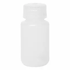 Polypropylene Wide Mouth Round Lab Bottle, 60 mL, Colorless, Unlined Closure, MPN 33306