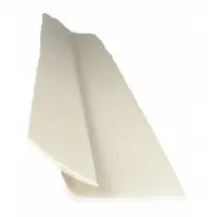 PVC inside corner trim for protecting and finishing interior wall corners. Suitable for high-traffic areas such as warehouses, clean rooms, and manufacturing facilities. Color: Champagne. Thickness: 0.025 in. Panel length: 8 ft