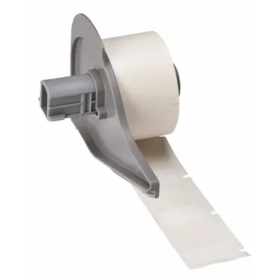 BRADY Wraparound Label: 1 1/4 in x 1 in, 1 in, Vinyl, White (Matte) - Brady Precut Label Rolls