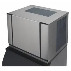 Water-cooled ice machine head producing 316 lb of half-dice ice per day. Operates at 115V with dimensions of 21 1/4 in height and 30 1/4 in width. Suitable for commercial kitchens, bars, and restaurants requiring a consistent ice supply while minimizing ambient heat.