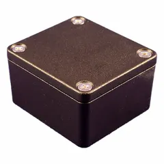 This die-cast aluminum enclosure measures 2 in x 2 in x 1 in and features a solid cover secured with screws. Rated NEMA 1/12/13/4/4X, it provides protection against dust, water, and corrosion for indoor and outdoor applications. Knockouts are not included. Suitable for housing electrical controls, terminals, and instruments.