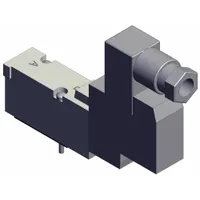 Solenoid Air Control Valve: Five-Way / Two-Position, SYJ5000, Single Solenoid, 24V DC, 5 Ports (MPN SYJ5140-5DZ)