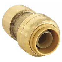 SHARKBITE Push-Fit Coupling Fitting: Straight, 3/8 in OD x 1/2 in OD Size, Brass, Coupling/Reducer (MPN U009LF)