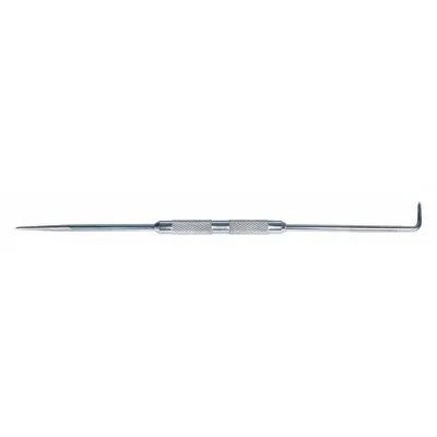 INSIZE Scriber: 90° Angle/Straight, Steel, Nonmagnetic, Permanent Tip, Non-Threaded Tip - Double-End Scribers