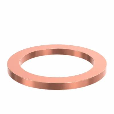 OEM Sealing Washer: M18 Screw Sz, Copper, Copper Seal, 18 mm Inside Dia, 24 mm Outside Dia - Single-Piece Sealing Washers