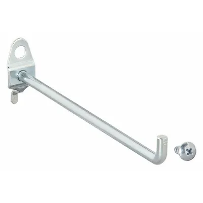 OEM Single Rod Pegboard Hook: 1/4 in Peg Hole - Hooks for Round-Hole Pegboard