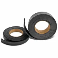This black firestop strip measures 2 inches wide by 18 feet long and is not fire rated. It is used for sealing gaps and joints in industrial applications where fire-rated performance is not required, such as around cable trays, conduit penetrations, and ductwork