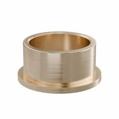 OILITE Flanged Sleeve Bearing: Bronze, SAE 841, 50 mm Bore, 60 mm OD, 32 mm Lg - Lubricated General Purpose Metallic Flanged Sleeve Bearings