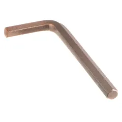 Non-sparking hex key made from beryllium copper with an unfinished finish. Features a 7 mm metric tip size, short length, and two ball ends. Suitable for use in environments where flammable gases, vapors, or dusts are present.