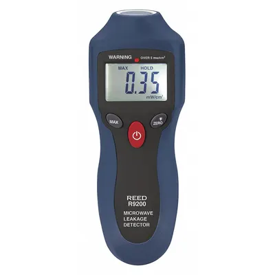 REED INSTRUMENTS Microwave Leakage Detector: 0 to 9.99 mW/cm2, +/-1 W/cm2, 4 Digits - Magnetic Field Meters