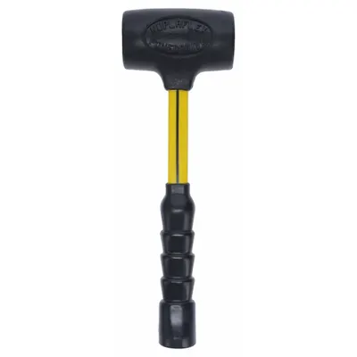 NUPLA Dead Blow Hammer: Fiberglass Handle, 3 lb Head Wt, 2 3/8 in Hammer Face Dia - Standard Dead-Blow Hammers