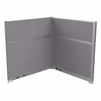 VERSARE Cubicle Kit: 72 in Overall Ht, 72 in Overall Wd, 2 Panels, Cloud Gray, Fabric (MPN HPEKL-66-S-CLG)