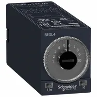 SCHNEIDER Time Delay Relay: Socket Mounted, 230V AC, 5 A, 12 Pins/Terminals, 0.1 sec – 100 hr (MPN REXL4TMP7)
