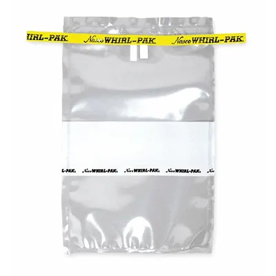 WHIRL-PAK Sampling Bag: Write-On, Sterile, 24 fl oz Capacity - oz, 710 mL Capacity - mL - Write On Sterilized Bags