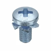 SEMS Screw: External Tooth, #6-32 Thread Size, 3/16 in Lg, Steel, Zinc-Plated, Pan, Phillips, 100 PK (MPN MPPEI0-600180-100P)