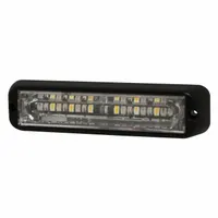 ECCO Directional Lamp: Perimeter Flashing Warning Light, Amber/White, 1 3/16 in Overall Wd, LED (MPN ED3766AC)