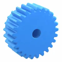 Machined Spur Gear: Module m 2.5, 25 Teeth, 12 mm Bore Dia, Nylon, 20° Pressure Angle, Plain Bore (MPN PS2.5-25)