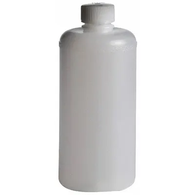 QORPAK Chemical/Reagent Bottle: HDPE, 16.9 fl oz, 500 mL, Natural - HDPE Narrow Mouth Round Lab Bottles