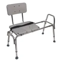 This DMI shower chair provides a stable, slip-resistant seat for bathing, helping users with limited mobility or balance issues bathe safely. It is constructed from durable plastic for corrosion resistance in wet environments. The chair has a maximum seat width of 39 inches and a weight capacity of 400 lb