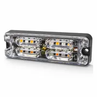 ECCO LED Directional Warrning Light: Perimeter Flashing Warning Light, Amber, 1/2 in Overall Wd, LED (MPN ED3511A-WWG)
