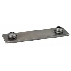 Weld plate used in plumbing systems for attaching pipes or fixtures to structural surfaces. Provides a secure mounting point for welded connections in piping installations.