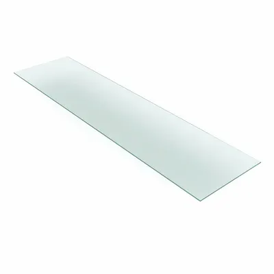 ECONOCO Tempered Glass Shelves: 3/16 in Overall Ht, 48 in Overall Wd, 14 in Overall Dp - Tempered Glass Panels for Compartmented Glass Shelving