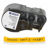 Sleeve Label: 1 in x 21/32 in, Polyolefin, Yellow (Matte), For 4 AWG to 8 AWG Wire Gauge (MPN M4C-375-7641-YL)