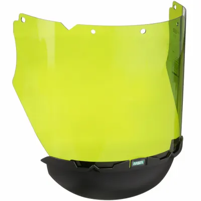 MSA Visor: 8 in Overall Ht, 0.07 in Overall Thick, Green - General Purpose Replacement Visors