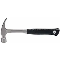 Straight Claw Hammer: Steel, Textured Grip, Steel Handle, 22 oz Head Wt, 16 in Overall Lg, Milled