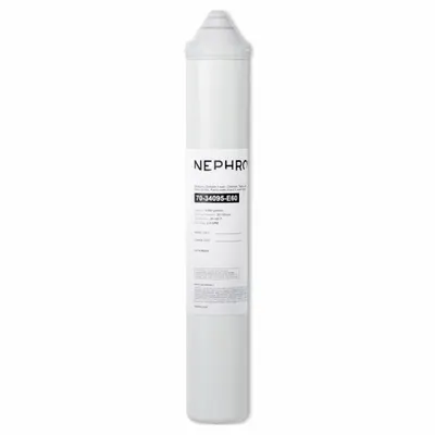 NEPHROS Quick-Connect Water Filter: 1 micron, 2.5 gpm, 17 in Overall Ht - Quick-Connect Ice Machine & Refrigerator Water Filters