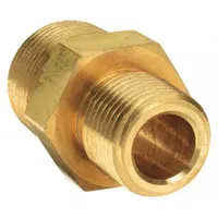 PARKER Metal Pipe Straight: Straight, Brass, 3/4 in x 1/2 in, Male NPT Threaded x Male NPT Threaded (MPN 12-8 MHN-B)